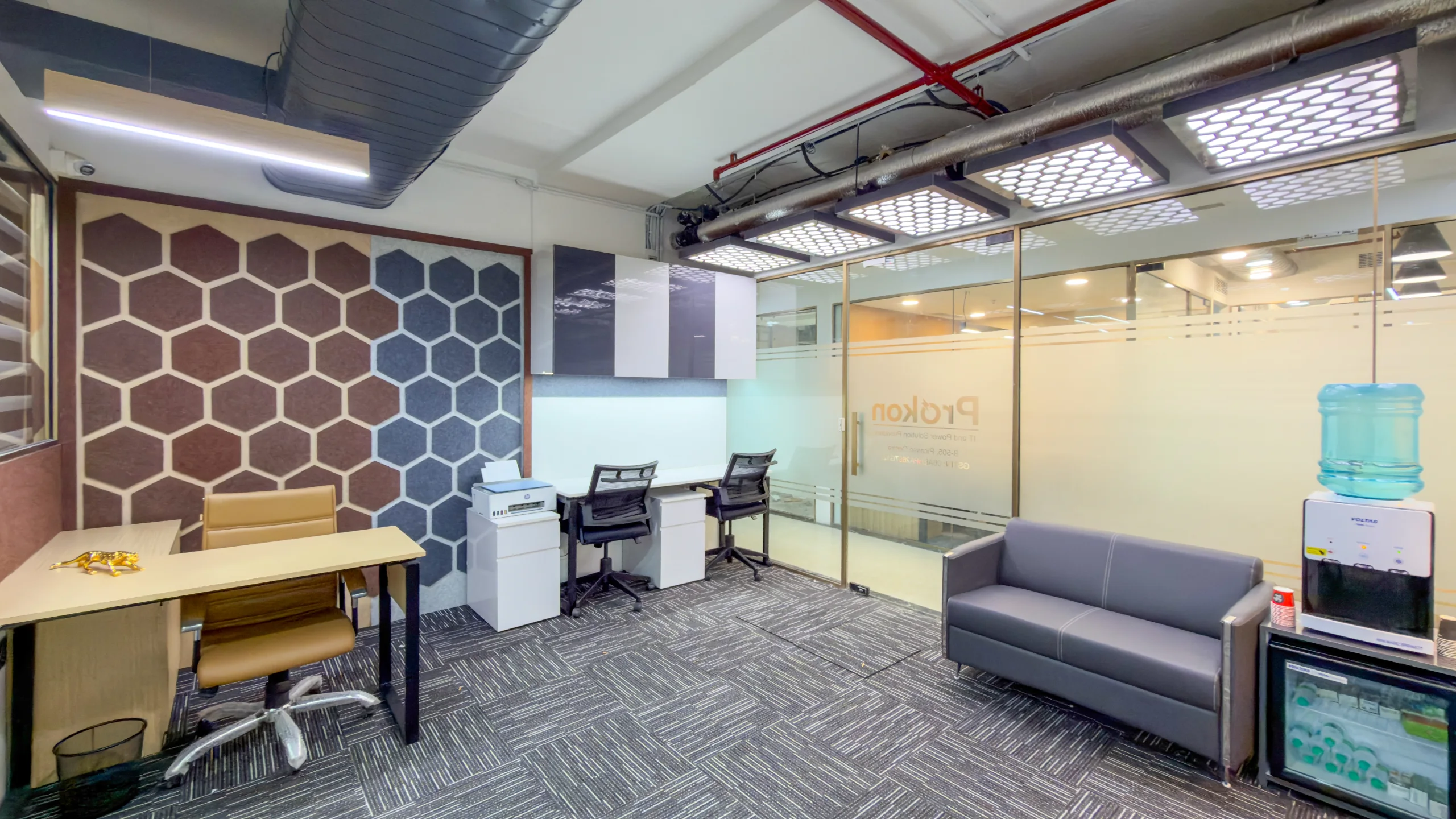 Workspace — Hexagon Wall & Branding
